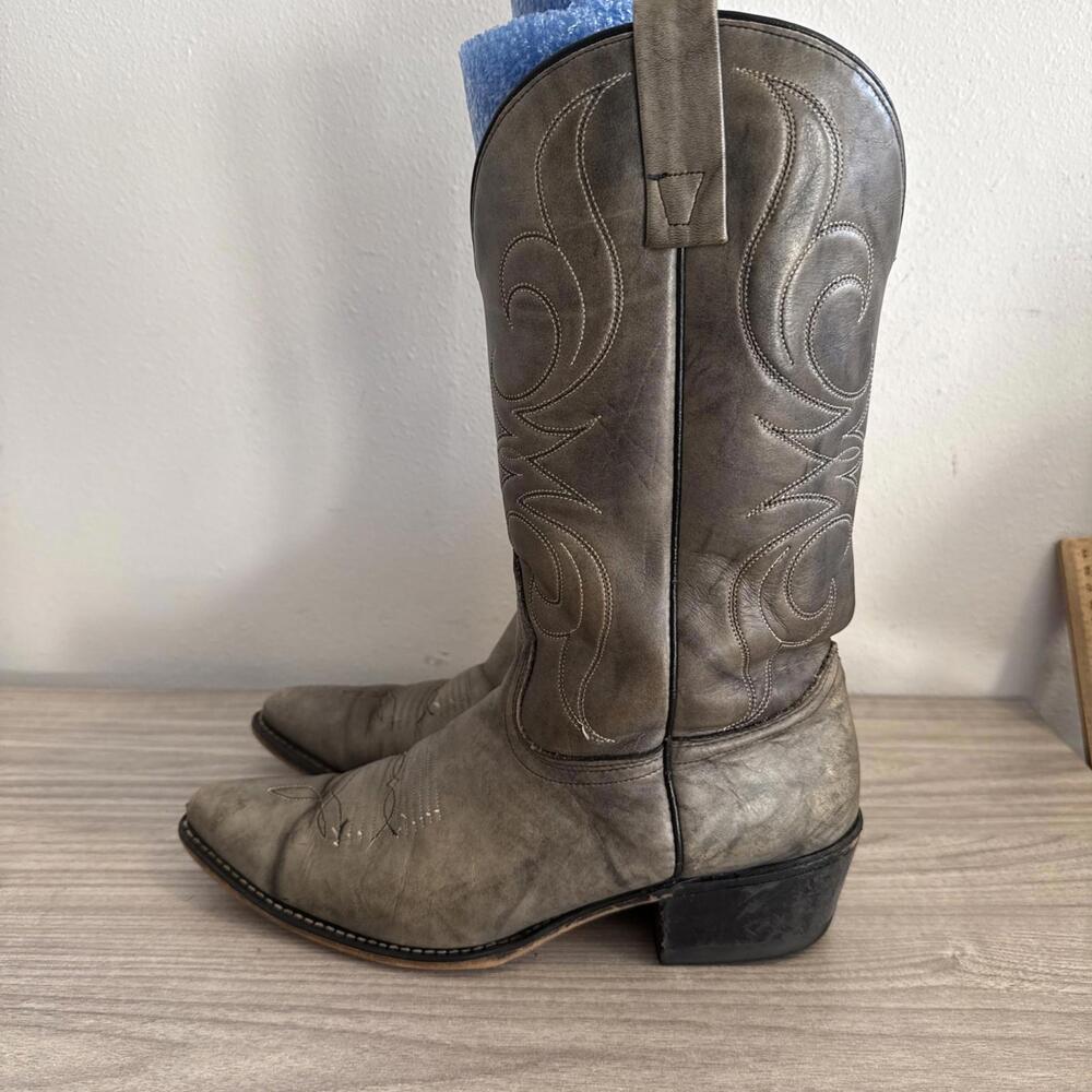 Vintage‎ ACME Western Cowboy Pull On Leather Boots Mens 9 D Rodeo Rancher 4924